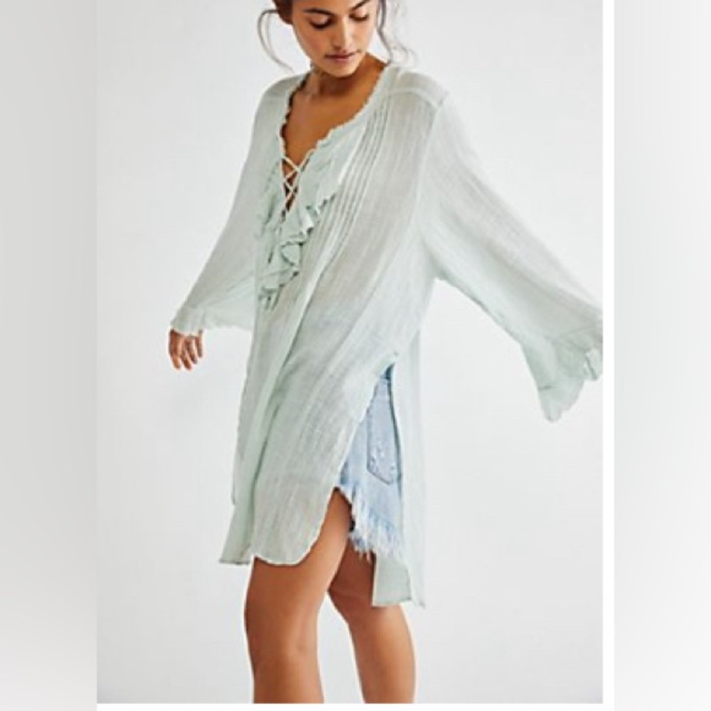 Women's Light Green Tunic/Top Cover-Up